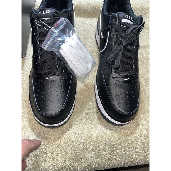 Nike Urbanstar x Air Force 1 \'07 LX Hello Pack Black And White Cz0327-001 Sz 13